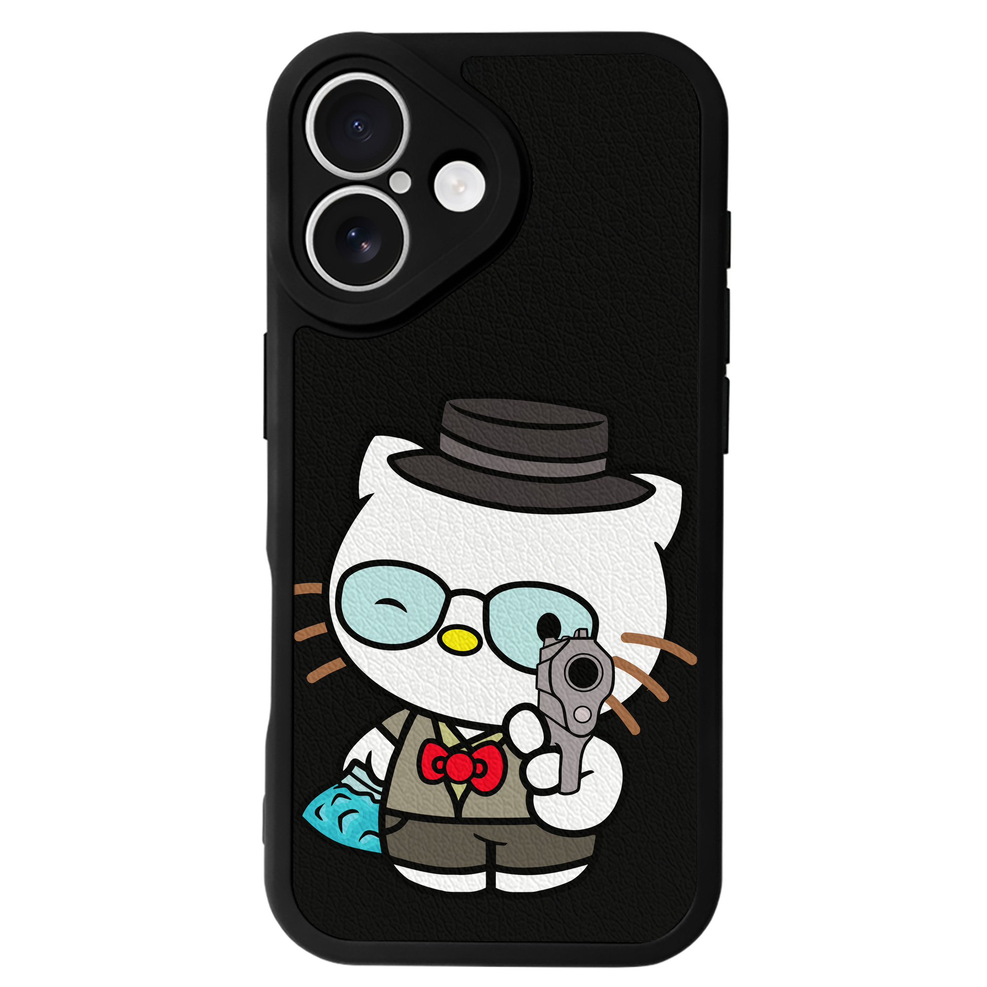 （画像用） Hello Kitty ハローキティ 【iPhone 16シリーズ対応】シリコンスマホケース（レザー調） 材質：シリコン